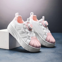 SEMBOSK暴走鞋儿童休闲鞋女童鞋四轮爆走鞋隐形溜冰鞋儿童运动鞋 398粉色 40码