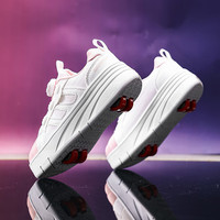 SEMBOSK暴走鞋儿童休闲鞋女童鞋四轮爆走鞋隐形溜冰鞋儿童运动鞋 398粉色 30码