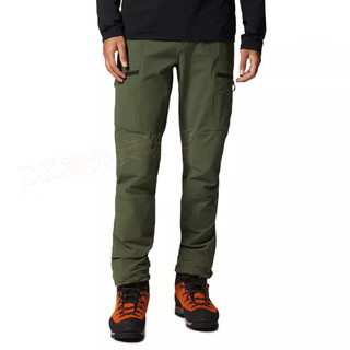 Mountain Hardwear山浩软壳长裤男户外防风运动裤MHW Chockstone Alpine 黑色短款2091871-010 S 身高170