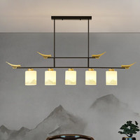 忆往昔 8082-5头-130cm 新中式长条吊灯