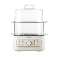 美的（Midea）电蒸锅炖蒸煮一体3层大容量透明可视电蒸笼蒸锅 家用3-4个人蒸汽锅电蒸箱家用早餐蒸煮一体电锅机 10.8L 【升级环绕蒸 上蒸下煮】2323H02