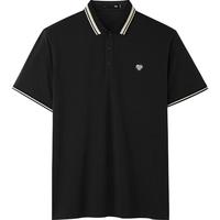 海澜之家(HLA)短袖polo衫男装25春夏季新款亦心即为系列撞色上衣服男士POLO衫