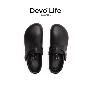 Devo/的的的的的沃 Devo Life       软木拖鞋包头半包半拖复古套脚凉拖外穿休闲女鞋23002