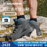思卡帕 徒步鞋 男 冈仁波齐穿越版GTX防水高帮户外登山鞋61056-200鲨鱼灰拼蓝