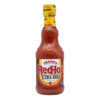 弗兰克斯(FRANK'S)美国进口REDHOT红辣椒汁西餐调味酱美式辣椒仔 特辣风味辣椒酱354ml