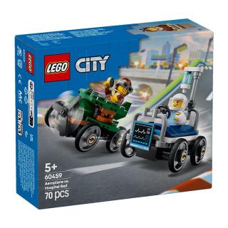 LEGO 乐高 城市系列 60459 飞机车 x 医院床车竞速套装