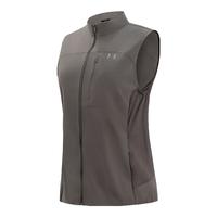 安德玛户外越野跑马甲女UPF50+防晒衣防泼水女徒步上衣登山衣 降灰紫 L