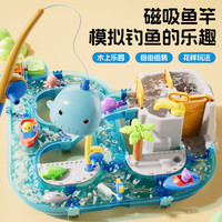 儿童夏日玩水玩具水上乐园戏水冲浪大冒险宝宝洗澡钓鱼桌男女孩子 普通快递⭐费费龙水上乐园戏水套装【邮购盒】