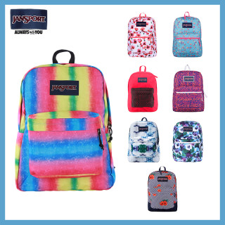 JANSPORT 印花集合女书包男高中双肩背包轻便户外通勤电脑包
