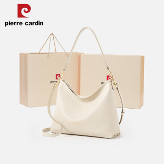 pierre cardin 皮尔·卡丹 牛皮单肩腋下女包大容量