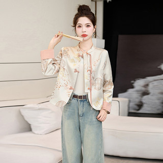 新中式国风外套女盘扣2025春季新款女装春秋洋气百搭唐装汉服上衣