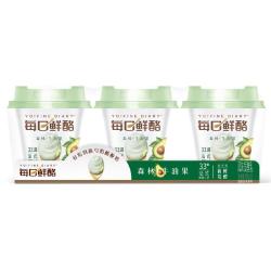 蒙牛 每日鲜酪希腊酸奶牛油果风味 100g*3杯