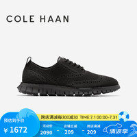 COLE HAAN 歌涵 colehaan/歌涵 男鞋牛津鞋 24年春夏透气针织网面鞋休闲鞋C39593 黑色-C39593 41.5