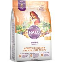HALO 自然光环 狗粮幼犬拉布拉多金毛幼狗边牧泰迪比熊 鸡肉味10磅/4.5kg