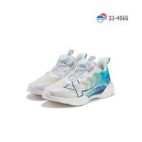 特步 氢风科技 透气网面 特步白/北京蓝 33码 儿童运动鞋