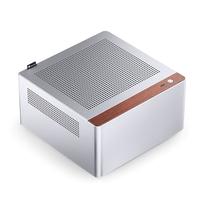 乔思伯（JONSBO）N10铝合金1U电源ITX桌面MINI迷你NV10电脑机箱（铝合金外壳/胡桃木/ITX/4.5L/PCIE4.0转接线） NV10 银色 支持半高显卡配4.0延长线