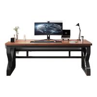 苡茉加厚电脑桌双人书桌办公桌卧室家用办公桌小户型简易电竞桌子黑