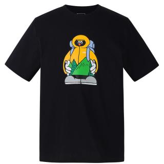 The North Face北面男女同款印花纯棉短袖T恤户外舒适透气8GYZ 黑色/JK3 XXL 2XL