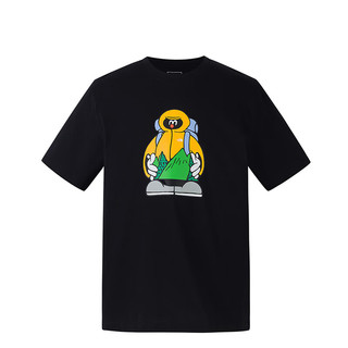 The North Face北面男女同款印花纯棉短袖T恤户外舒适透气8GYZ 黑色/JK3 XXL 2XL