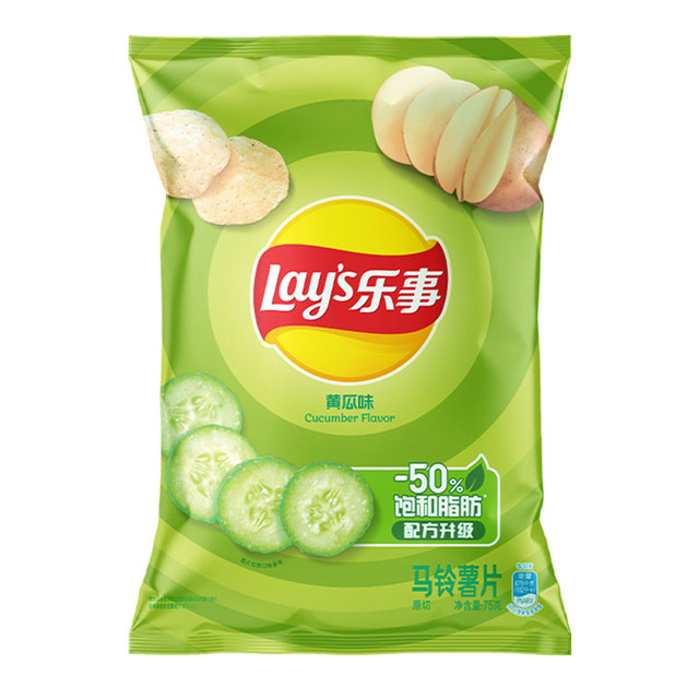乐事 马铃薯片 黄瓜味75g