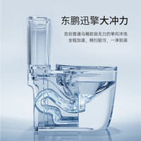 东鹏风驰家用普通马桶小户型节水虹吸式防臭卫生间大冲力坐便器