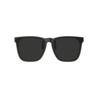 米家 MJTA05LM 中性偏光太阳镜夹片 黑框灰片 65mm