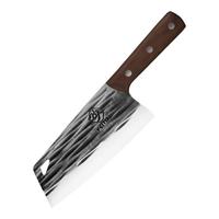 飞天刀剪菜刀手工锻打菜刀家用厨房刀具锋利超快耐用切片切肉刀砍骨刀 锤纹切片刀(磨刀棒+剪刀)