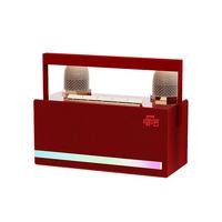 唱吧小巨蛋 K歌音箱L21樱桃绒 麦克风音响一体 户外无线蓝牙音箱话筒 家庭聚会K歌麦克风 