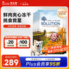 SOLUTION 耐吉斯 鲜肉狗粮冻干生骨肉6kg成犬幼犬无谷益生菌鸭肉梨犬粮1.5kg*4包