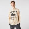 LACOSTE 法国鳄鱼男装春秋大LOGO印花休闲宽松潮流长袖衬衫