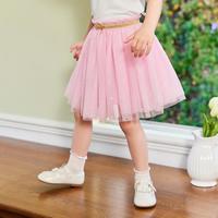 【洋气法式腰部织带】25年秋季女中大童公主裙网纱半裙百褶