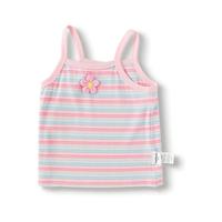 甜美小花女童吊带背心儿童无袖T恤童装2025夏装小童条纹