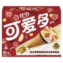 可爱多 甜筒青提酸奶味冰淇淋 雪糕 冰激凌 甜筒 71g*4支