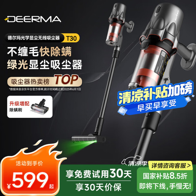 德尔玛 T30 无线吸尘器 标准版