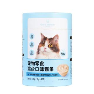 1号会员店 鲜肉配方猫条 猫零食补水发腮混合口味 12g*60条
