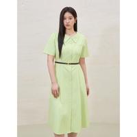 大码小清新连衣裙女2025夏装气质通勤显瘦衬衫裙长裙