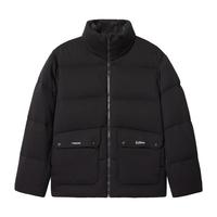 卡宾男装 90鸭绒羽绒服2024秋冬宽松面包服外套舒适保暖休闲H 煤黑色01 2XL /185/54