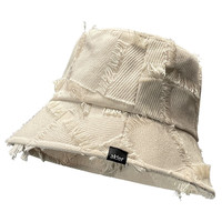 TUCANO啄木鸟帽子男女日系渔夫帽棉质遮阳防晒帽毛边户外太阳帽盆帽秋徒步 【日系毛边设计】