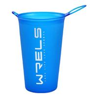 WRELS马拉松越野跑运动折叠软水杯户外跑步比赛便捷杯子补水壶强制装备 磨砂白