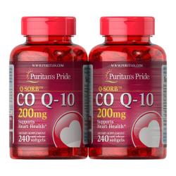 普丽普莱 辅酶q10胶囊保护心脏心血管加班熬夜200mg240粒2瓶 美国进口