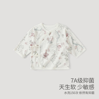 巴厘小猪宝宝无骨上衣夏季薄款产房新生儿和尚服52码莫代尔凉感婴幼衣服 浅风栖林