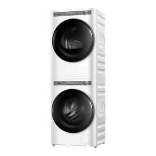 美的（Midea）10公斤大容量热泵洗烘套装 AIR系列 热泵柔烘银离子除菌智能投放 多重毛屑过滤 MG100FS1+MH100AIR1