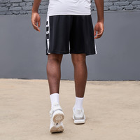 准者运动针织短裤2025男篮球五分裤透气训练野球投篮球裤 纯正黑Z118211602 4XL