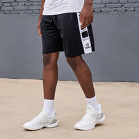 准者运动针织短裤2025男篮球五分裤透气训练野球投篮球裤 中黄/勇士蓝Z118211601 M