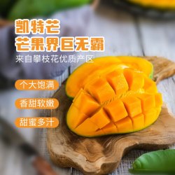 京鲜生 当季攀枝花凯特芒果 净重8斤（单果600g+）
