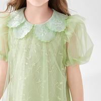 【珠片绣花 蕾丝网纱裙】女童公主裙春夏中大童春夏装薄款连衣裙