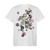 ROCAWEAR【正肩常规T】高街潮流轻薄徽章印花圆领短袖T恤男女同款