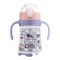 膳魔师（THERMOS）儿童水杯316l不锈钢保温杯宝宝水杯小吸管杯耐磨防摔可斜跨 巧虎 320ml（带把手）