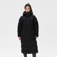 KOLON SPORT可隆防风防泼水长外套中性连帽鹅绒服重量长款羽绒衣