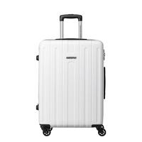 美旅 箱包时尚条纹行李箱旅游登机箱旅行箱大学生女密码箱20英寸TC3灰白色